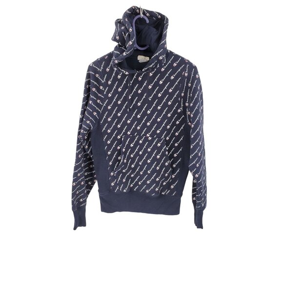 Champion Other - Vintage Champion Reverse Weave Hoodie All Over Print Blue XS Small Logo